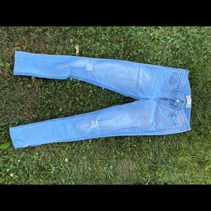 Light Blue Skinny Ripped Jeans